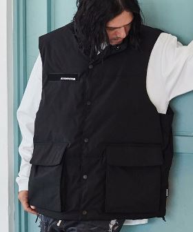 back coating ripstop looose padded vest　中綿ベスト(AP2323018) | CAMBIO カンビオ(ジレ・ベスト)