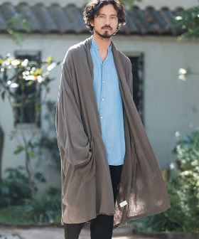 KIMONO Like Linen Rayon Long Sleeve Gown ガウン(S20724cmb) | CAMBIO カンビオ