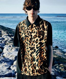 Leopard Panel Shirt レオパードパネルシャツ(GB0224-SH11) | CAMBIO カンビオ(半袖・5分)