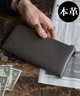 MURA サフィアーノレザー がま口 コンパクト 二つ折り財布