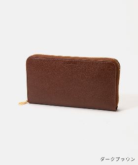 MURA コードバン調 牛本革 フルグレイン スムースレザー ボックス型コイン収納 二つ折り財布