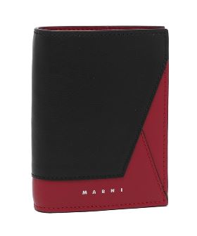 マルニ 二つ折り財布 ミニ財布 ブラック レッド メンズ MARNI PFMI0051U0 P2644 Z590N