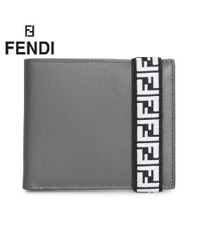 フェンディ FENDI 財布 二つ折り メンズ BI−FOLD WALLET グレー 7M0266 A8VC [12/5 新入荷]