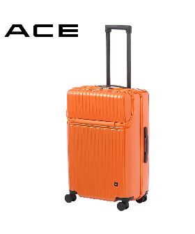 エース スーツケース Mサイズ 59L トップオープン フロントオープン ストッパー付き ACE 06537 キャリーケース キャリーバッグ
