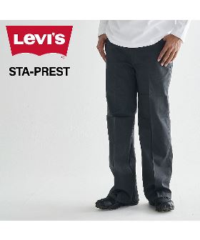 リーバイス LEVIS フレアパンツ ワイドパンツ スタープレスト メンズ スタプレ ブーツカット ストレート フレアー STA PREST ブラック 黒 A3