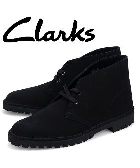 クラークス Clarks デザート ロック ブーツ メンズ スエード DESERT ROCK ブラック 黒 26162705
