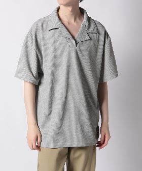 LUXEAKMPLUS(リュクスエイケイエムプラス)ゴルフ バックロゴ半袖ポロシャツ
