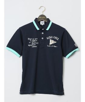 【EC限定】ジャカードボーダーゴルフポロシャツ