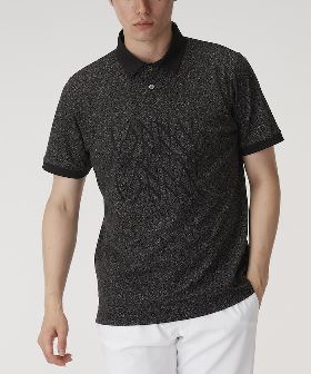 LUXEAKMPLUS(リュクスエイケイエムプラス)ゴルフ ロゴデザイン半袖ポロシャツ