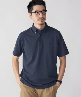 LUXEAKMPLUS(リュクスエイケイエムプラス)ゴルフ ロゴデザイン半袖ポロシャツ