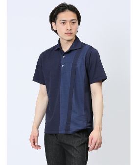 【大きいサイズ】ポロ・ビーシーエス/POLO BCS パネルボーダー 半袖ポロシャツ