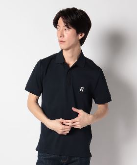 【UVカット/吸水速乾】ロゴデザイン 半袖ポロシャツ