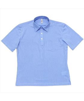 【Pitta Re:)】形態安定 ワイドカラー 半袖 ビズポロ ビジネスポロシャツ