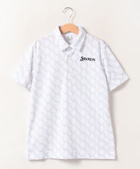 【COOL MAX】リンクスジャカードフラワー柄ポロシャツ