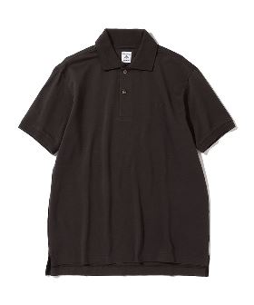 ランダムクレープ半袖スキッパーポロシャツ/ポロシャツ メンズ 半袖 スキッパー ストレッチ 細身 スリム