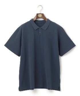 【Bl】【520001】梨地オーバーサイズポロシャツ