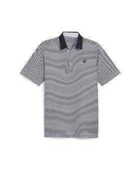 メンズ ゴルフ ピュア ストライプ 半袖 ポロシャツ
