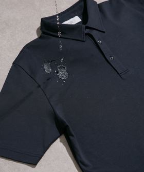 『ENVOY』吸汗速乾UPF30総柄ジャカードテーラーカラーシャツ