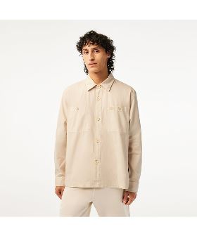 【SITRY】オーバーサイズ ドロップショルダー ブロードバンドカラー 半袖シャツ メンズ